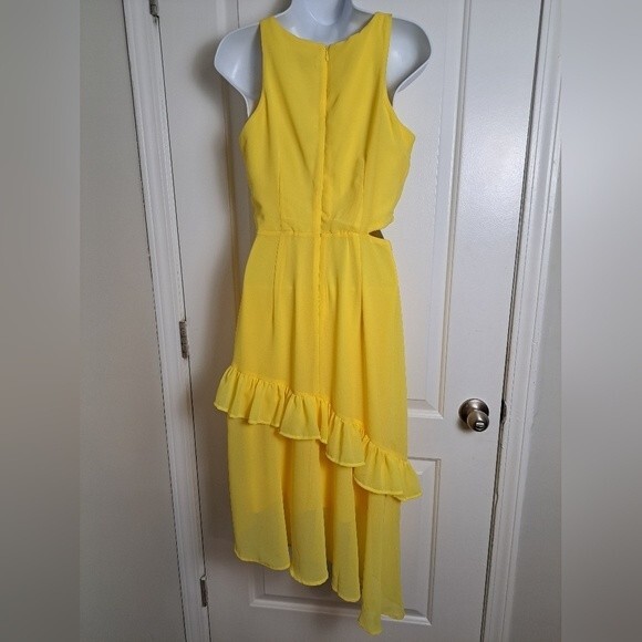 Sam edelman asymmetrical ruffle cut out midi dress sz 4 nwot - Picture 4 of 7